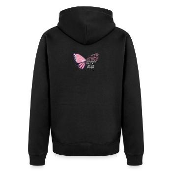 Citation de conception de papillon cool je suis la tempête - Veste à capuche bio Premium Unisexe - noir - Dos - Nico (187cm)