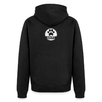 Adoptez sauver un animal de compagnie chat et chien de sauvetage d'animaux - Veste à capuche bio Premium Unisexe - noir - Dos - Nico (187cm)