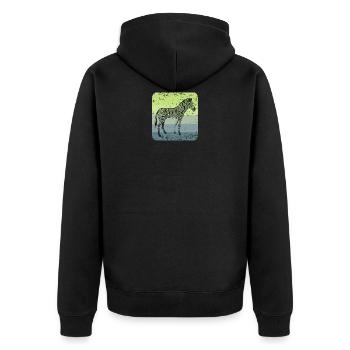 zèbre - Veste à capuche bio Premium Unisexe - noir - Dos - Nico (187cm)