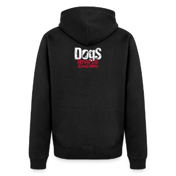 Animal Rescue - Dogs Never Lie About Love - Veste à capuche bio Premium Unisexe - noir - Dos - Nico (187cm)