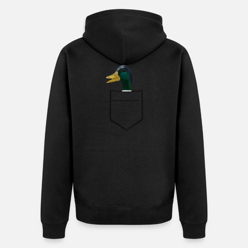 Poche poitrine de canard - Veste à capuche bio Premium Unisexe - noir