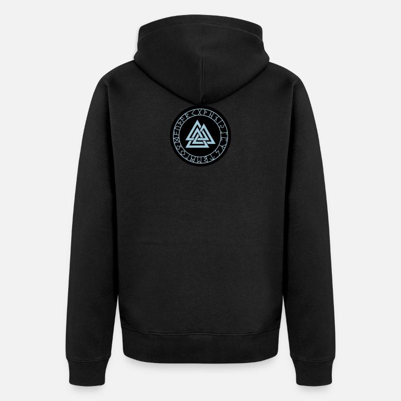 boussole viking wotan 02 - Veste à capuche bio Premium Unisexe - noir