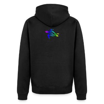 Turtle sea ocean diving scuba diving apnea - Unisex Premium Organic Zip Hoodie - black - Back - Nico (187cm)