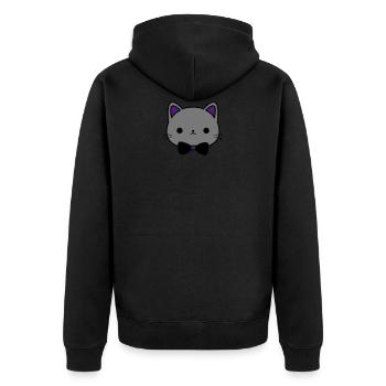 doux chat - Veste à capuche bio Premium Unisexe - noir - Dos - Nico (187cm)
