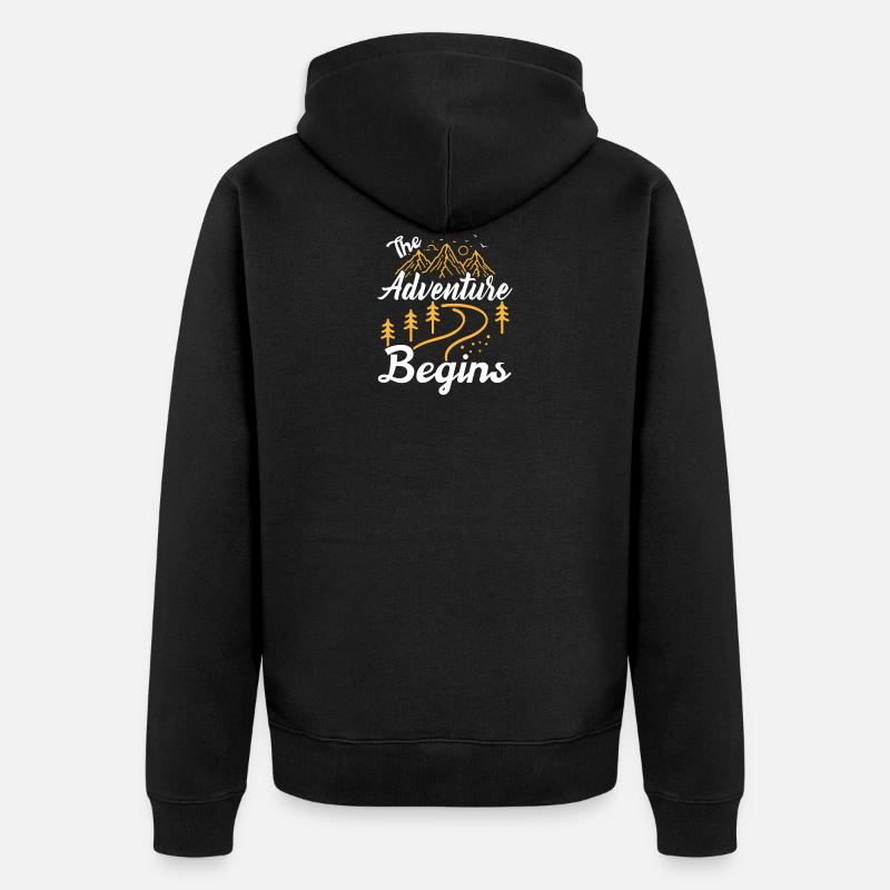 L'aventure commence - Veste à capuche bio Premium Unisexe - noir