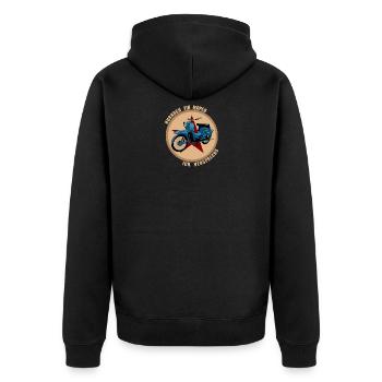 Plus qu’un mobylette escaladé simson cadeau ossi - Veste à capuche bio Premium Unisexe - noir - Dos - Nico (187cm)