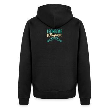 Trombone Whisperer Music Lover Marching Band Cuivres - Veste à capuche bio Premium Unisexe - noir - Dos - Nico (187cm)