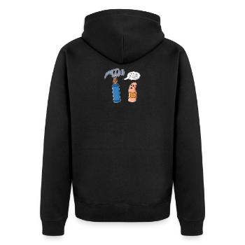 Show that you are a real handyman craftsman - Unisex Premium Organic Zip Hoodie - black - Back - Nico (187cm)