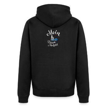 Moin Dorum-Neufeld Vacation Wurster Côte de la mer du Nord - Veste à capuche bio Premium Unisexe - noir - Dos - Nico (187cm)