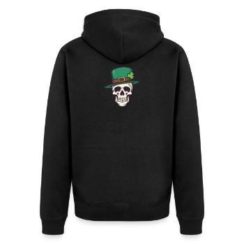 St Patricks Day Skull - Veste à capuche bio Premium Unisexe - noir - Dos - Nico (187cm)