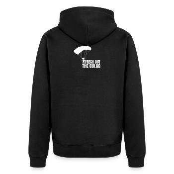 Gulag Warzone King Gamer Meme Idée cadeau - Veste à capuche bio Premium Unisexe - noir - Dos - Nico (187cm)