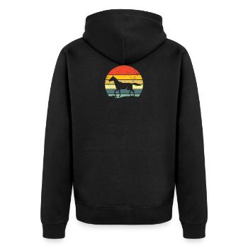 Riding Horse Equestrian Riding Riding Dressage - Unisex Premium Organic Zip Hoodie - black - Back - Nico (187cm)