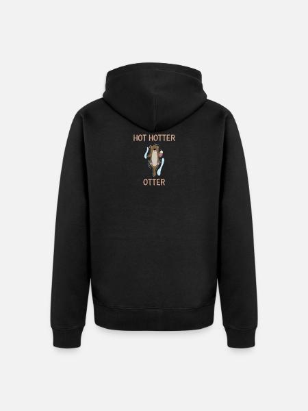 Hot Hotter Otter - Unisex Premium Bio Zip Hoodie - Schwarz