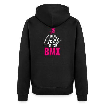 BMX - Veste à capuche bio Premium Unisexe - noir - Dos - Nico (187cm)