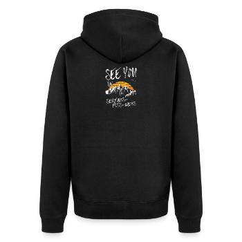 Serfaus-Fiss-Ladis Skifahren Tirol Ski Österreich - Unisex Premium Bio Zip Hoodie - Schwarz - Hinten - Nico (187cm)