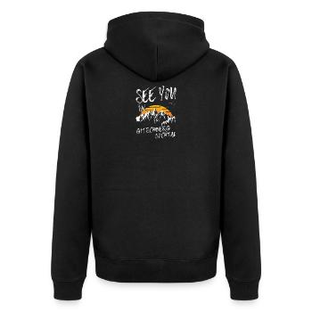 Gitschberg Jochtal snowboard Ski randonnée - Veste à capuche bio Premium Unisexe - noir - Dos - Nico (187cm)
