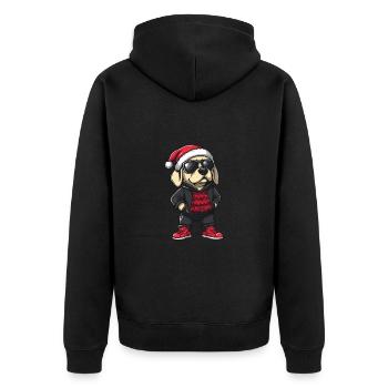 Labrador chien Noël Noël laid Noël - Veste à capuche bio Premium Unisexe - noir - Dos - Nico (187cm)