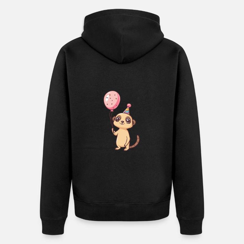 Suricate Anniversaire Bébé - Veste à capuche bio Premium Unisexe - noir