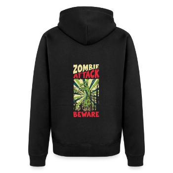 Bande dessinée de style rétro - Veste à capuche bio Premium Unisexe - noir - Dos - Nico (187cm)
