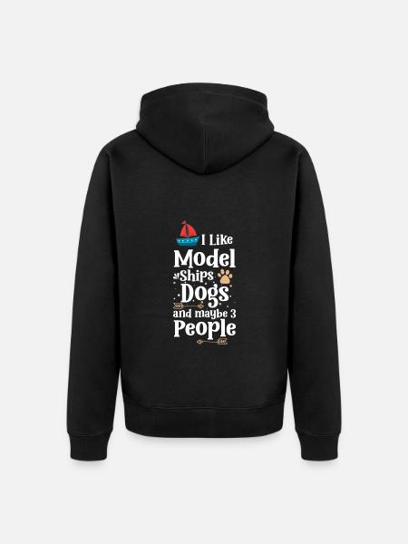 Schiff Schiffsmodell See Anker - Unisex Premium Bio Zip Hoodie - Schwarz