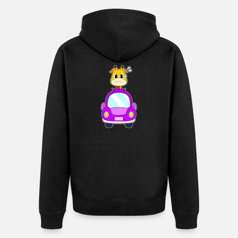 Voiture Girafe - Veste à capuche bio Premium Unisexe - noir