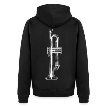 Trompette - Veste à capuche bio Premium Unisexe - noir - Dos - Nico (187cm)