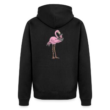 Cuisson de ramen pour Chef Flamant Rose - Veste à capuche bio Premium Unisexe - noir - Dos - Nico (187cm)