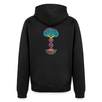 Molécule formule structurale - Veste à capuche bio Premium Unisexe - noir - Dos - Nico (187cm)