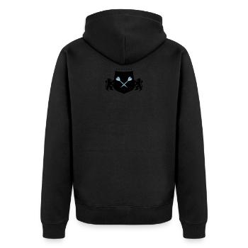 armoiries de fléchettes - Veste à capuche bio Premium Unisexe - noir - Dos - Nico (187cm)