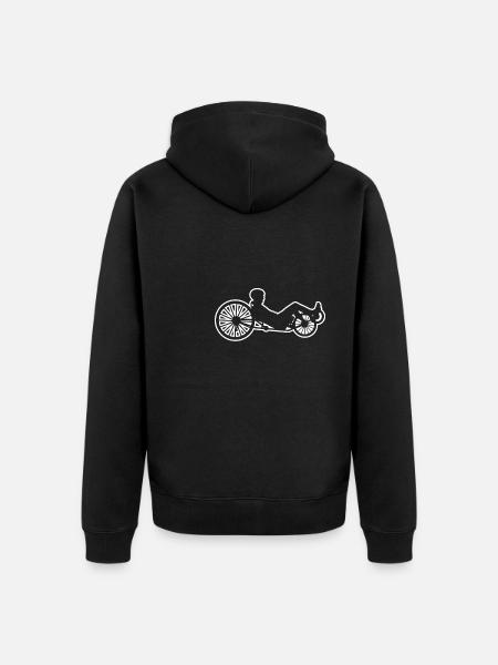 Recumbent Gift Shirt - Unisex Premium Organic Zip Hoodie - black