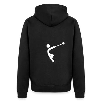 Hammer Thrower Hammer Throw Shirt Cadeau - Veste à capuche bio Premium Unisexe - noir - Dos - Nico (187cm)
