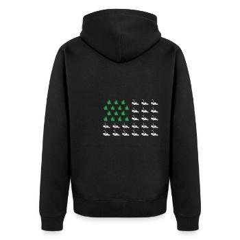 USA Flag America Flag Gardener Shirt Cadeau - Veste à capuche bio Premium Unisexe - noir - Dos - Nico (187cm)