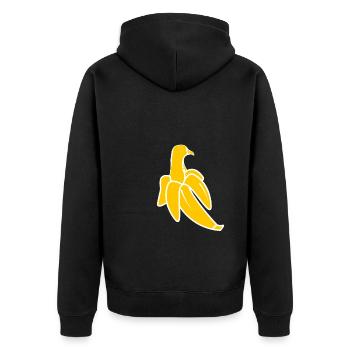 Pigeon Banana Shirt Cadeau - Veste à capuche bio Premium Unisexe - noir - Dos - Nico (187cm)
