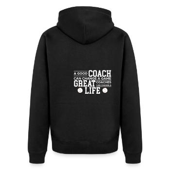 Cadeau de chemise d’entraîneur d’entraîneur de baseball disant - Veste à capuche bio Premium Unisexe - noir - Dos - Nico (187cm)