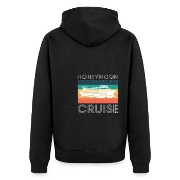 Chemise vintage rétro Lune de miel Croisière - Veste à capuche bio Premium Unisexe - noir - Dos - Nico (187cm)