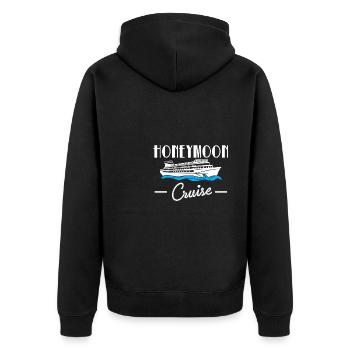 Honeymoon Cruise Shirt Gift Honeymoon - Unisex Premium Organic Zip Hoodie - black - Back - Nico (187cm)