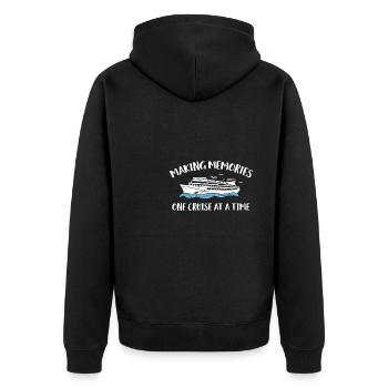 Making Memories One Cruise At A Time - Unisex Premium Organic Zip Hoodie - black - Back - Nico (187cm)