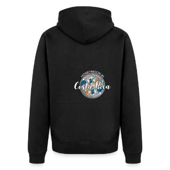 Honeymoon Honeymoon Holiday Shirt Costa Rica - Unisex Premium Organic Zip Hoodie - black - Back - Nico (187cm)