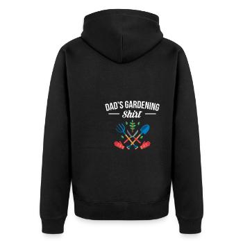 Cadeau de chemise de jardinage de papa Père Papa Fête des pères - Veste à capuche bio Premium Unisexe - noir - Dos - Nico (187cm)