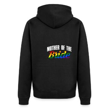 Mother of the Bride Gift Mother of the Bride LGBT - Unisex Premium Organic Zip Hoodie - black - Back - Nico (187cm)