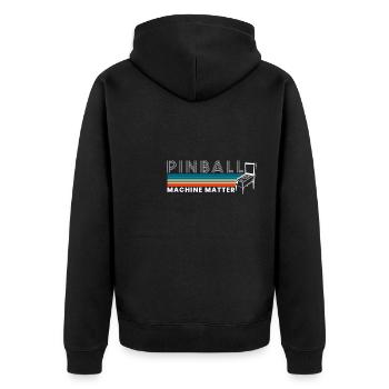 Flippball Machine Matter Shirt Flipperautomat Rétro - Veste à capuche bio Premium Unisexe - noir - Dos - Nico (187cm)