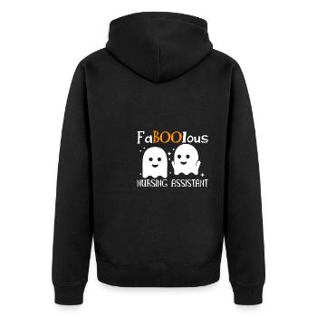FaBOOlous Nursing Assistant T-Shirt Gift - Unisex Premium Organic Zip Hoodie - black - Back - Nico (187cm)