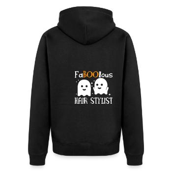 FaBOOlous Hair Stylist T-Shirt Cadeau - Veste à capuche bio Premium Unisexe - noir - Dos - Nico (187cm)