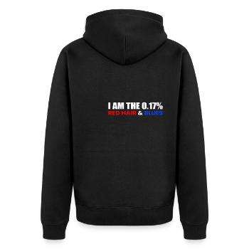 À 0,17% Redhead & Blue Eyes - Veste à capuche bio Premium Unisexe - noir - Dos - Nico (187cm)