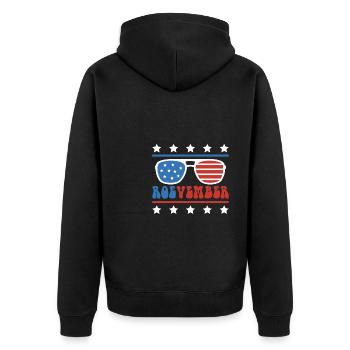 USA Flag America Flag Lunettes de soleil Roevember - Veste à capuche bio Premium Unisexe - noir - Dos - Nico (187cm)