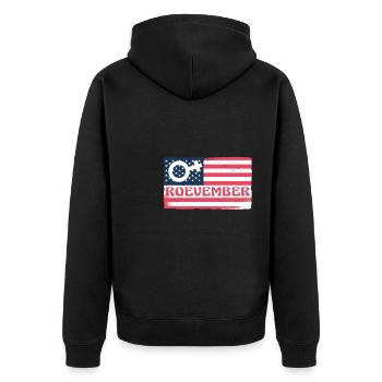 USA Flag America Flag Roevember Chemise - Veste à capuche bio Premium Unisexe - noir - Dos - Nico (187cm)