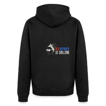 Roevember Is Calling Shirt Gift - Unisex Premium Organic Zip Hoodie - black - Back - Nico (187cm)