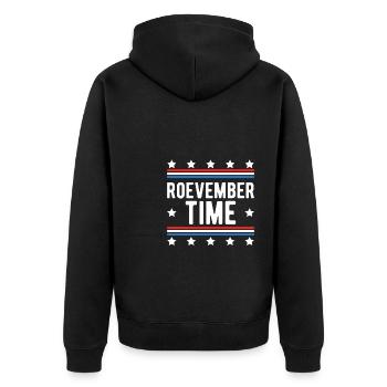 Roevember Time Shirt Gift - Unisex Premium Organic Zip Hoodie - black - Back - Nico (187cm)