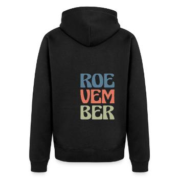 Vintage Retro Roevember Shirt Cadeau - Veste à capuche bio Premium Unisexe - noir - Dos - Nico (187cm)