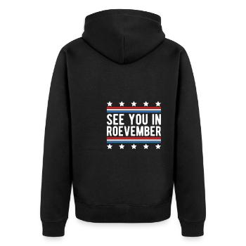 Rendez-vous à Roevember Shirt Gift Féminisme - Veste à capuche bio Premium Unisexe - noir - Dos - Nico (187cm)